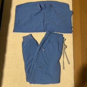 Figs Ceil Blue Scrub Set S Top / PS Bottom